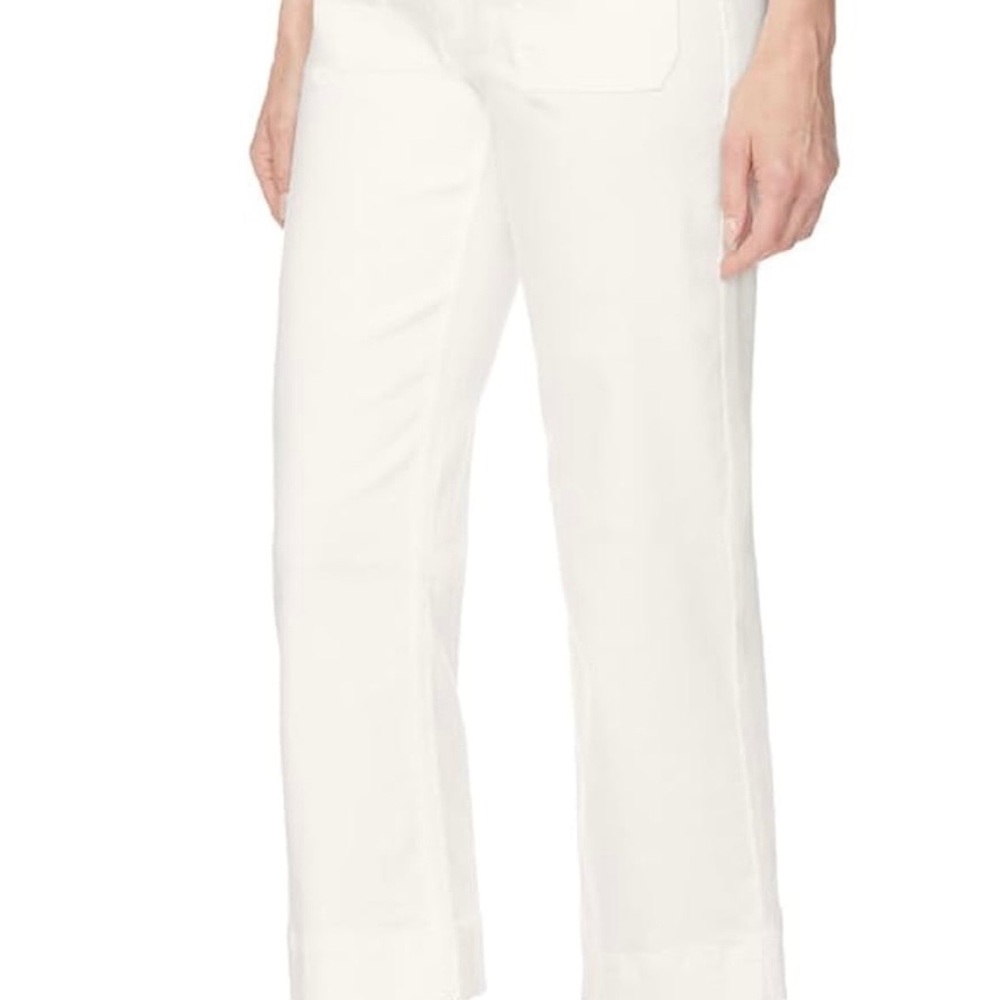 Buffalo David Bitton - White High-Rise Stretch Cropped Pants - Picture 2 of 4